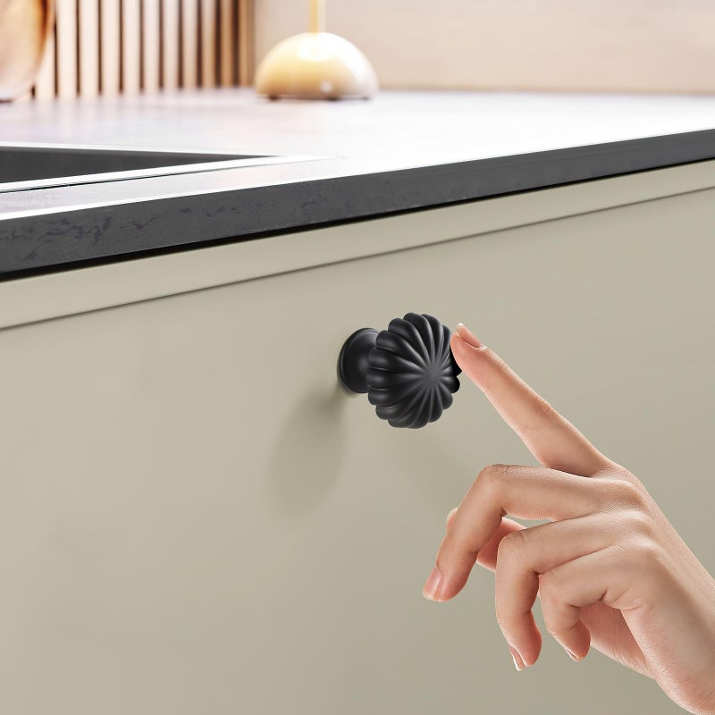 FAPUAL 10 Pack Matte Black Cabinet Knobs for Kitchen Cabinets and Dresser Drawers - Image 3